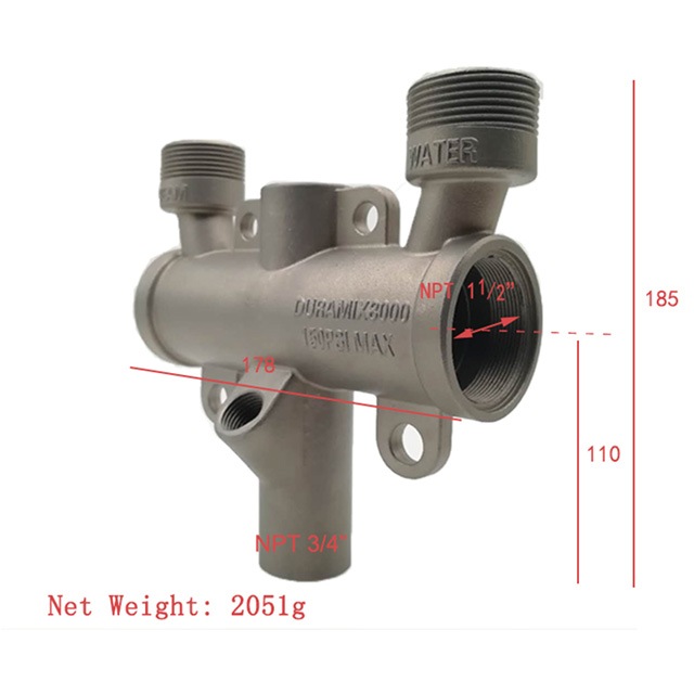 Pièces de bâti de corps de valve de vapeur d'acier inoxydable d'OEM 304/316/316L en métal